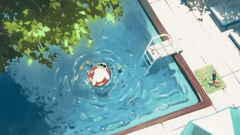 Funny Pool Reaction GIF Template editable preview